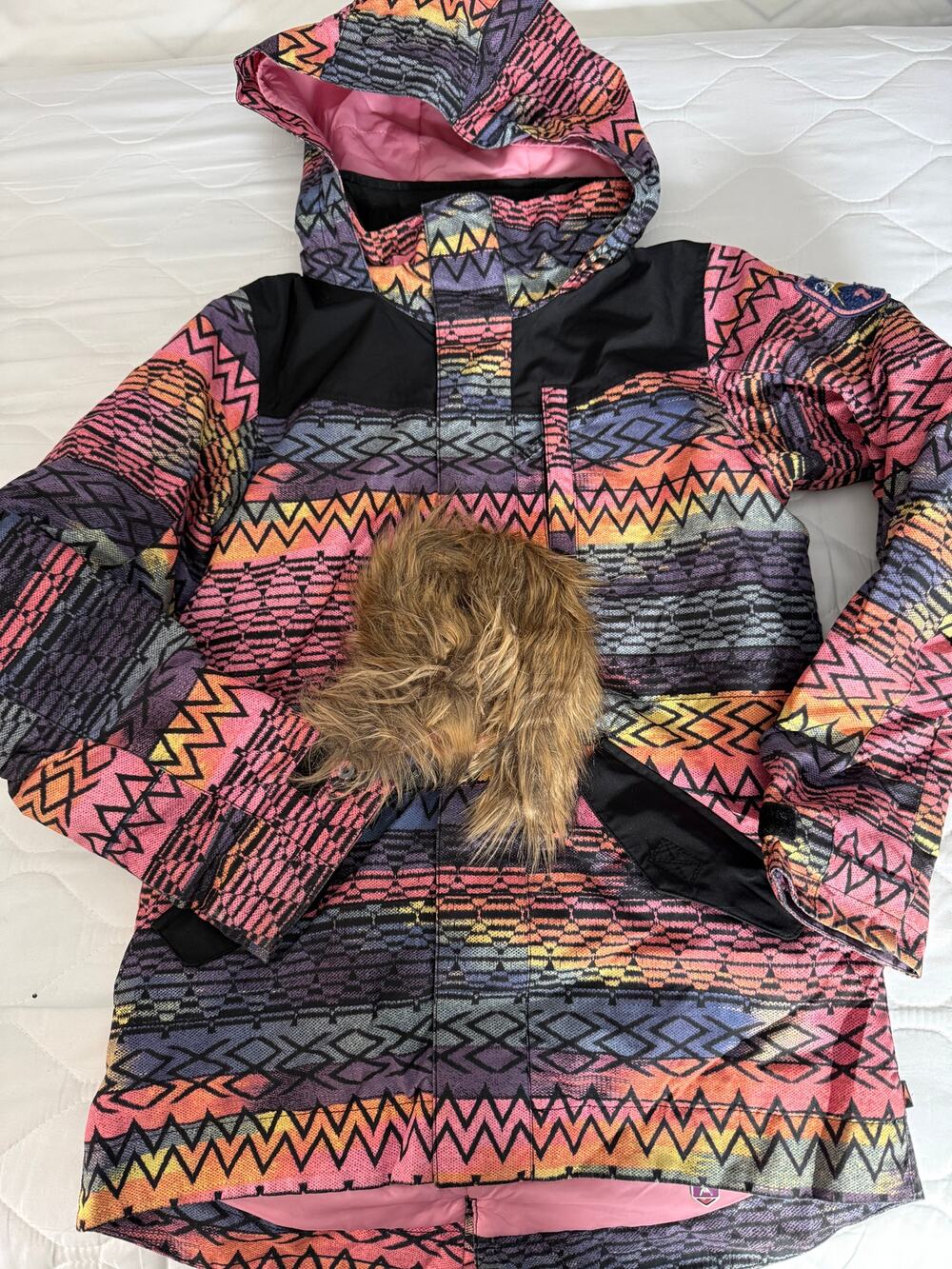 Burton Jacket multi color hooded jacket size large